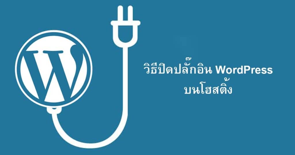 วิธีปิดปลั๊กอิน